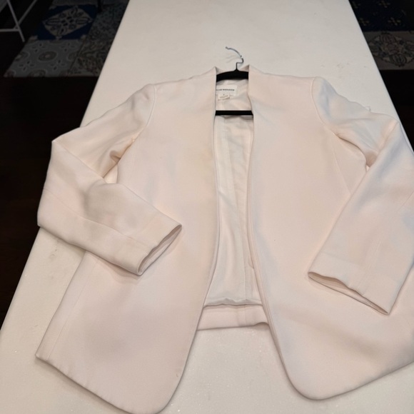 Club Monaco Women’s Tie Back White Blazer Collarless Size 0 - Picture 9 of 11